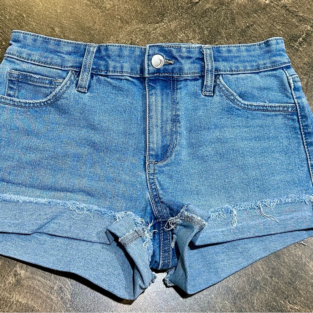 Joe's Jeans Blue Jean Shorts with Frayed Hem